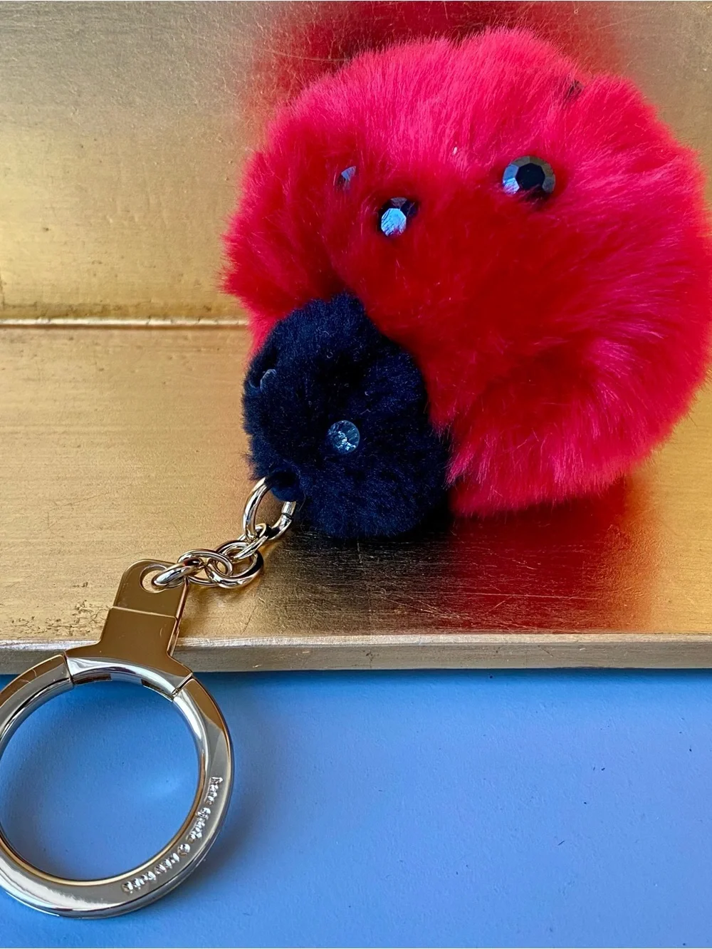 Cute Kate Spade New York Bag Charm. Ladybug Pom Pom